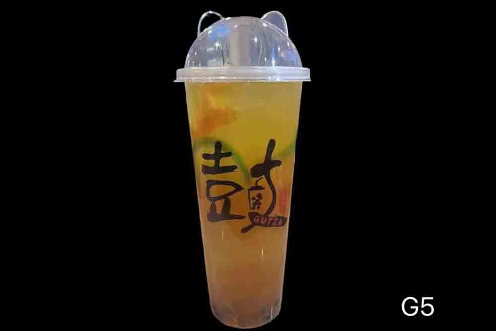 g5 orange+passion tea with boba